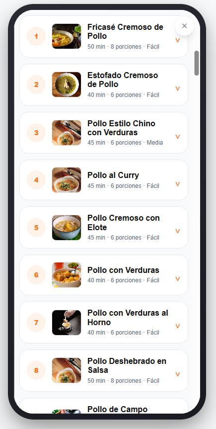 Pantalla del material 100 Recetas para Congelar